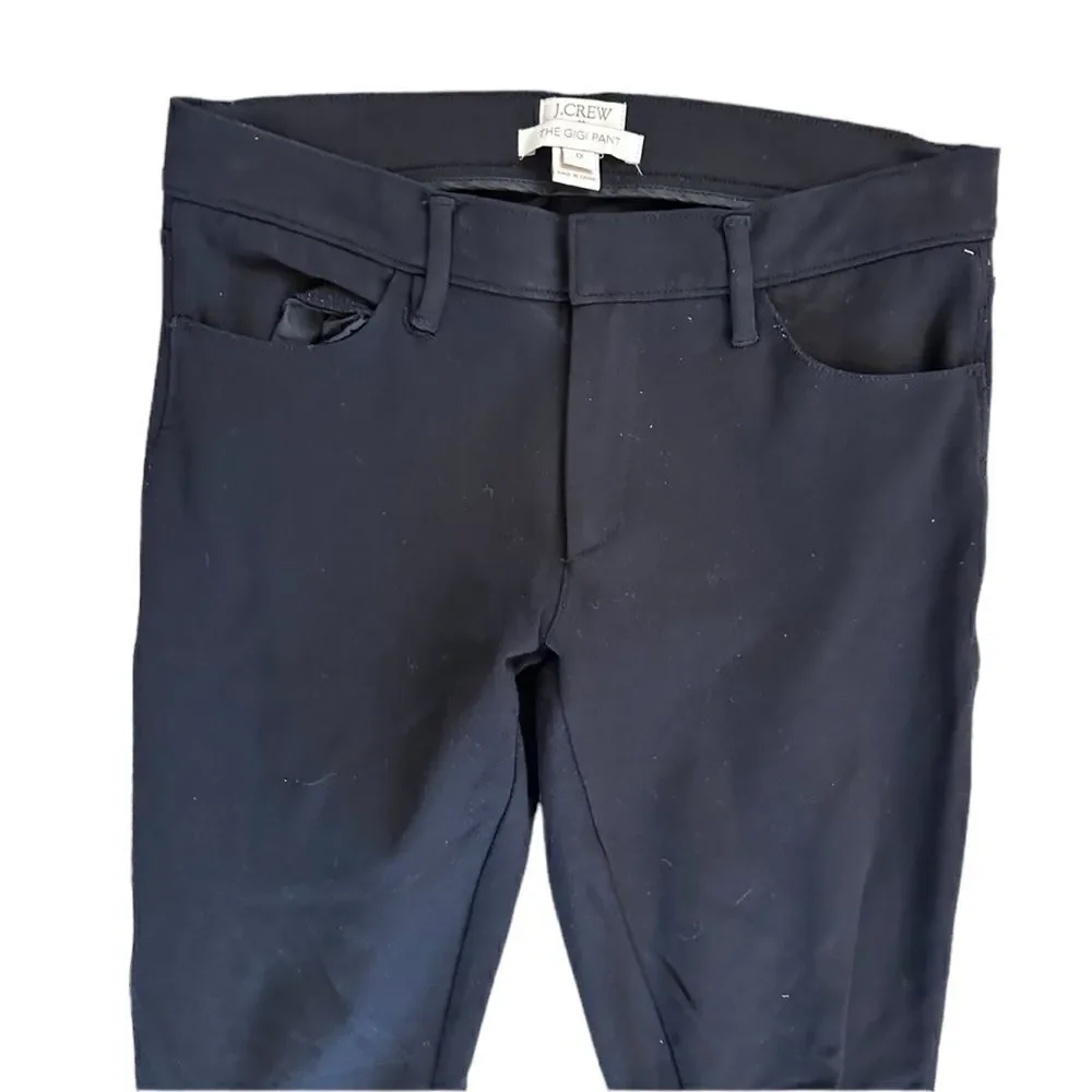 J. Crew The Gigi Pant Faux Leather Black Size 0